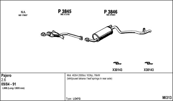 Fenno MI313 - Система випуску ОГ autocars.com.ua
