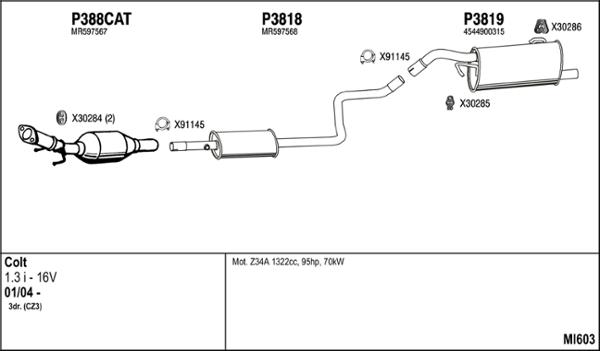 Fenno MI603 - Система випуску ОГ autocars.com.ua