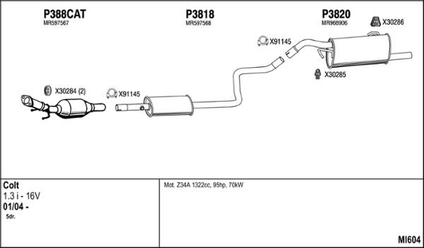 Fenno MI604 - Система випуску ОГ autocars.com.ua