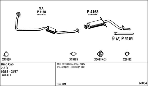 Fenno NI034 - Система випуску ОГ autocars.com.ua