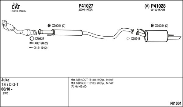 Fenno NI1001 - Система випуску ОГ autocars.com.ua