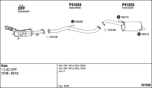 Fenno NI1009 - Система випуску ОГ autocars.com.ua