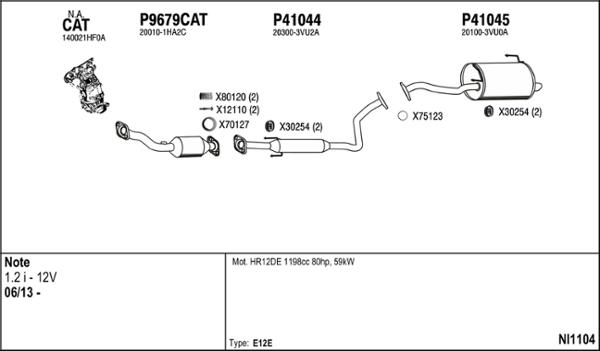 Fenno NI1104 - Система випуску ОГ autocars.com.ua
