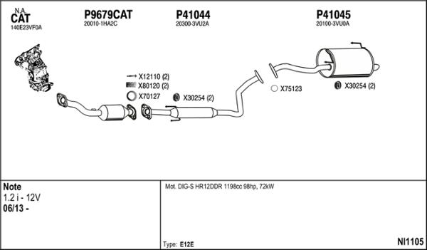 Fenno NI1105 - Система випуску ОГ autocars.com.ua