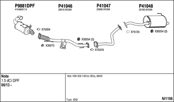 Fenno NI1106 - Система випуску ОГ autocars.com.ua