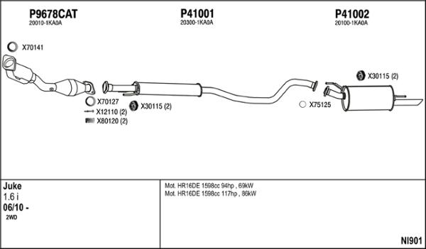 Fenno NI901 - Система випуску ОГ autocars.com.ua