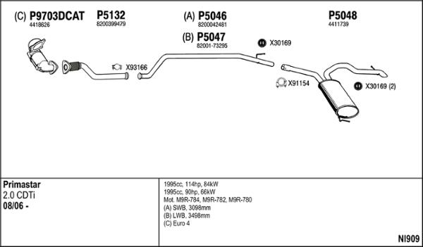 Fenno NI909 - Система випуску ОГ autocars.com.ua
