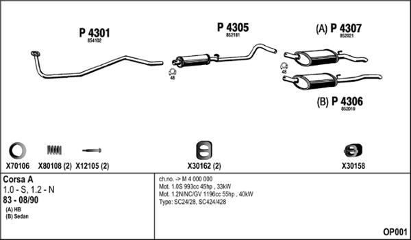 Fenno OP001 - Система випуску ОГ autocars.com.ua
