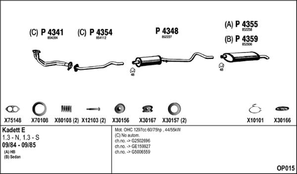 Fenno OP015 - Система випуску ОГ autocars.com.ua