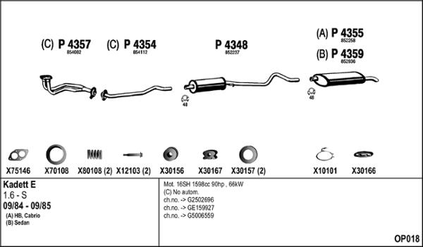 Fenno OP018 - Система випуску ОГ autocars.com.ua