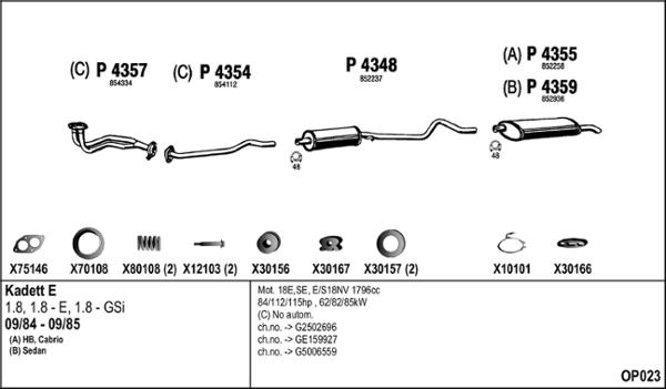Fenno OP023 - Система випуску ОГ autocars.com.ua