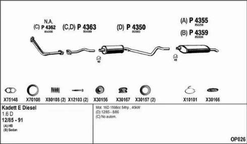 Fenno OP026 - Система випуску ОГ autocars.com.ua