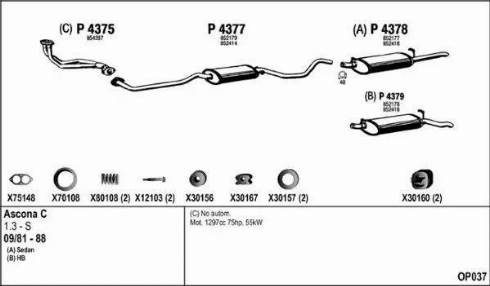 Fenno OP037 - Система випуску ОГ autocars.com.ua