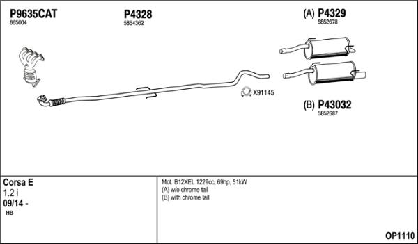 Fenno OP1110 - Система випуску ОГ autocars.com.ua