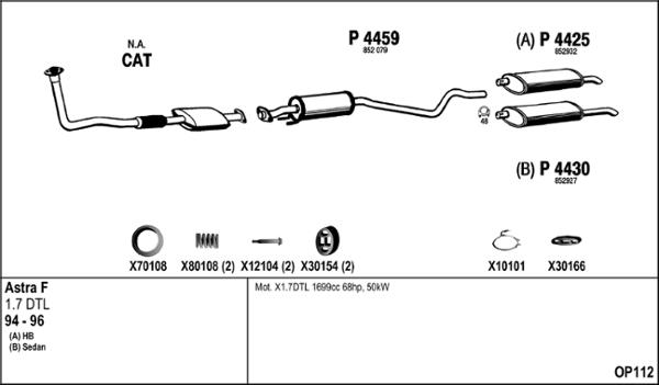 Fenno OP112 - Система випуску ОГ autocars.com.ua