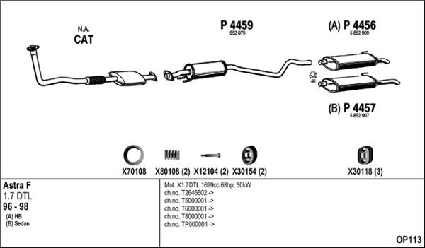 Fenno OP113 - Система випуску ОГ autocars.com.ua
