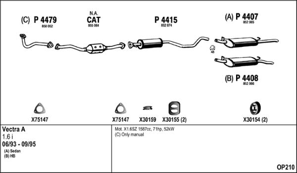 Fenno OP210 - Система випуску ОГ autocars.com.ua