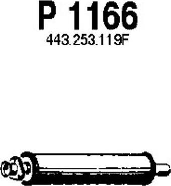 Fenno P1166 - Средний глушитель выхлопных газов autodnr.net