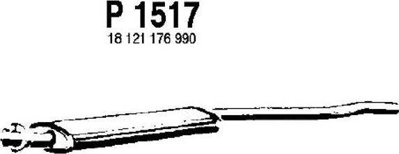 Fenno P1517 - Середній глушник вихлопних газів autocars.com.ua