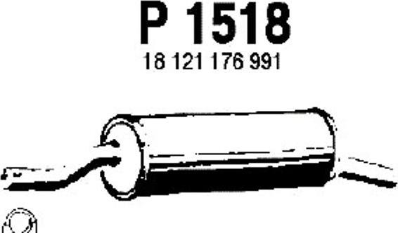 Fenno P1518 - Глушник вихлопних газів кінцевий autocars.com.ua