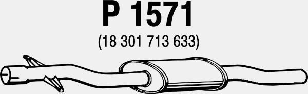 Fenno P1571 - Средний глушитель выхлопных газов avtokuzovplus.com.ua
