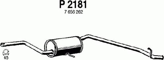 Fenno P2181 - Глушитель выхлопных газов, конечный avtokuzovplus.com.ua