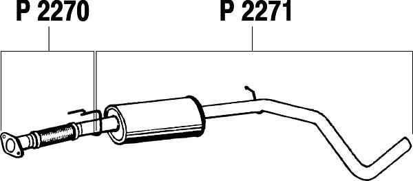 Fenno P2270 - Середній глушник вихлопних газів autocars.com.ua