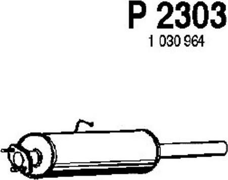 Fenno P2303 - Середній глушник вихлопних газів autocars.com.ua