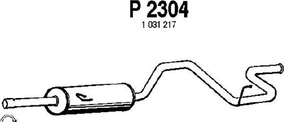 Fenno P2304 - Середній глушник вихлопних газів autocars.com.ua