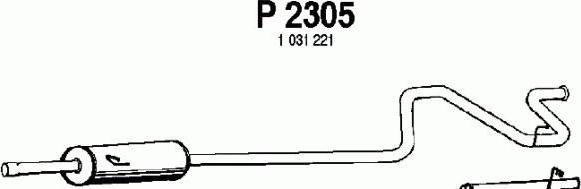 Fenno P2305 - Средний глушитель выхлопных газов avtokuzovplus.com.ua