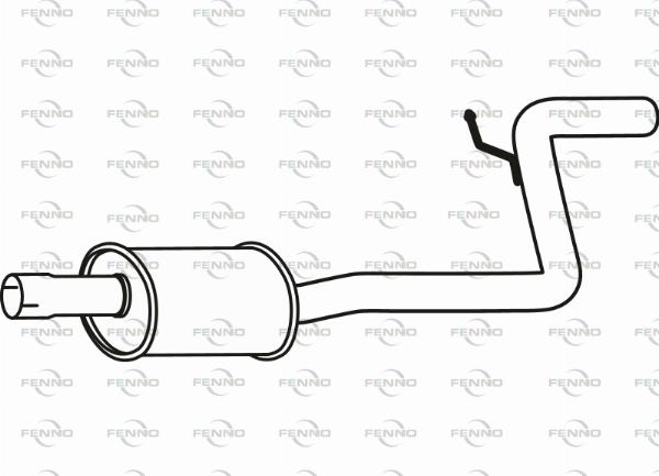 Fenno P23137 - Середній глушник вихлопних газів autocars.com.ua