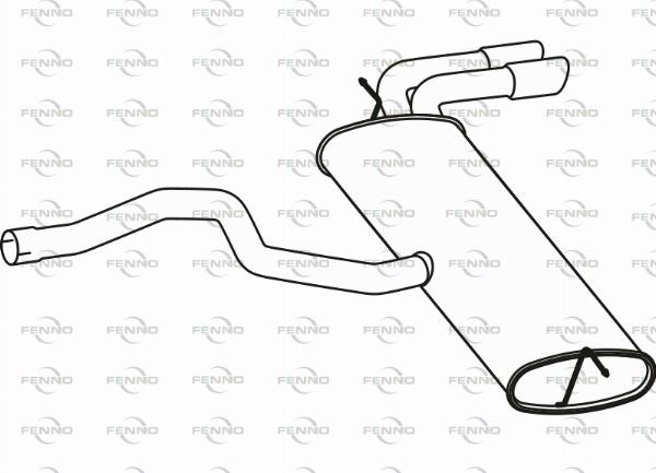 Fenno P23140 - Глушник вихлопних газів кінцевий autocars.com.ua