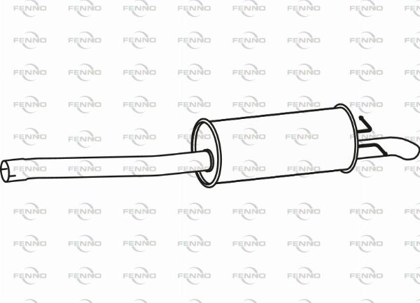 Fenno P23179 - Середній глушник вихлопних газів autocars.com.ua