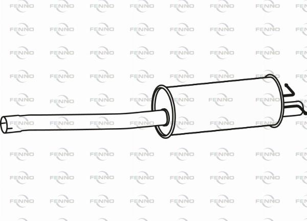 Fenno P23180 - Середній глушник вихлопних газів autocars.com.ua