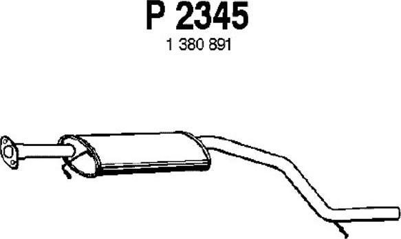 Fenno P2345 - Средний глушитель выхлопных газов avtokuzovplus.com.ua