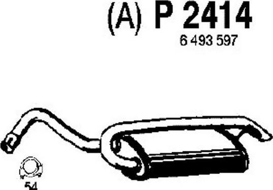 Fenno P2414 - Глушник вихлопних газів кінцевий autocars.com.ua