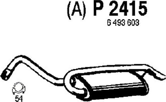 Fenno P2415 - Глушник вихлопних газів кінцевий autocars.com.ua