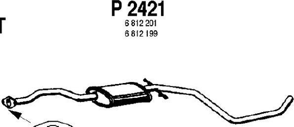 Fenno P2421 - Средний глушитель выхлопных газов avtokuzovplus.com.ua