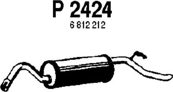 Fenno P2424 - Глушитель выхлопных газов, конечный avtokuzovplus.com.ua