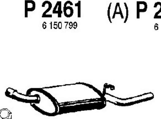 Fenno P2461 - Глушник вихлопних газів кінцевий autocars.com.ua