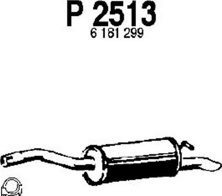 Fenno P2513 - Глушник вихлопних газів кінцевий autocars.com.ua