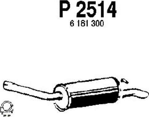 Fenno P2514 - Глушник вихлопних газів кінцевий autocars.com.ua