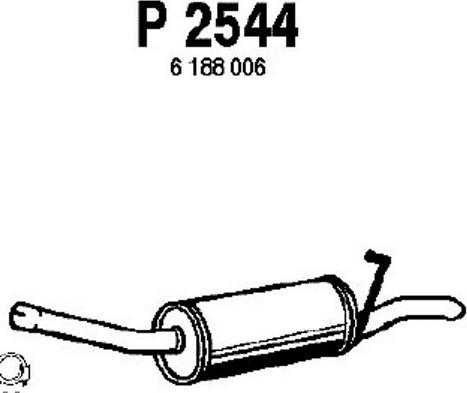 Fenno P2544 - Глушник вихлопних газів кінцевий autocars.com.ua