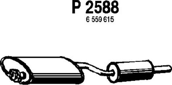 Fenno P2588 - Средний глушитель выхлопных газов autodnr.net