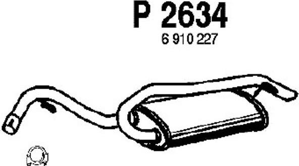 Fenno P2634 - Глушник вихлопних газів кінцевий autocars.com.ua