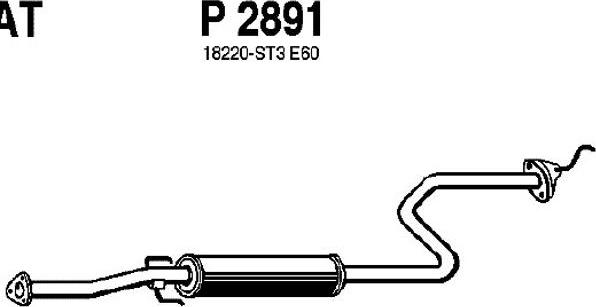 Fenno P2891 - Середній глушник вихлопних газів autocars.com.ua