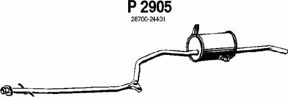 Fenno P2905 - Глушник вихлопних газів кінцевий autocars.com.ua