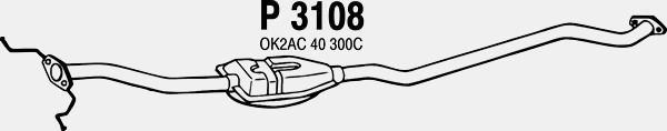 Fenno P3108 - Середній глушник вихлопних газів autocars.com.ua