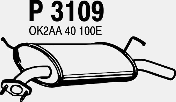 Fenno P3109 - Глушник вихлопних газів кінцевий autocars.com.ua