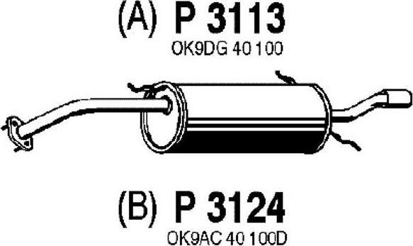 Fenno P3113 - Глушник вихлопних газів кінцевий autocars.com.ua